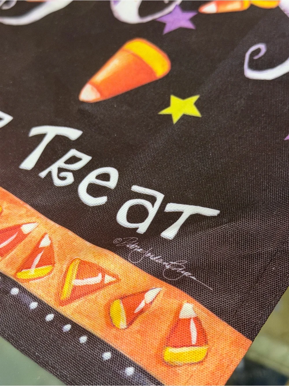 Vintage Halloween 'Trick or Treat' Ghost Flag